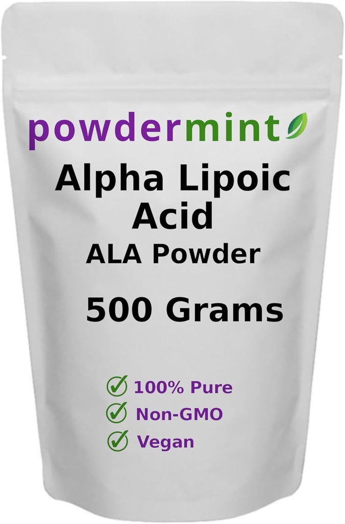 Alpha Lipoic Acid Powder (RS-ALA, Pure ALA) (Multiple Sizes) Antioxidant (ALA Powder) Scoop Included