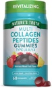 Nature's Truth Multi Collagen Gummies | Type I, II, III, V, X | 60 Count | Non-GMO & Gluten Free Complex Supplement | Mixed Fruit Flavor