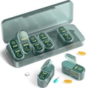𝐏𝐢𝐥𝐥 𝐎𝐫𝐠𝐚𝐧𝐢𝐳𝐞𝐫 𝟐 𝐓𝐢𝐦𝐞𝐬 𝐚 𝐃𝐚𝐲, Am & Pm Pill Organizer 7 Days, Meicine Pill Organinzer, Pill Box 7 Day, Weekly Pill Organizer for Travel, Vitamins, Fish Oils, Supplements