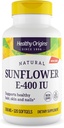 Healthy Origins Sunflower Vitamin E-400 IU (Non-GMO, Gluten Free, Soy Free, Hair Support, Nail Support, Skin Support, Cardiovascular Support), 120 Softgels