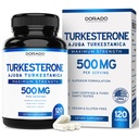 Turkesterone Supplement 500mg (120 Capsules) - Stamina, Drive, Athletic Performance & Muscle Mass - (Ajuga Turkestanica Std. to 10% Turkesterone) (Similar to Ecdysterone) - Non-GMO & Vegan Capsules