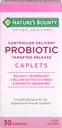 Nature's Bounty Probiotic, Controlled Delivery Dietary Supplement, Supports Digestive, Intestinal and Immune Health, 30 Caplets, 30 Total Servings