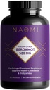 NAOMI Italian Citrus Bergamot 500mg Award-Winning Cardiologist Dvlpd to Support Healthy Cholesterol & Triglyceride Levels Already in Normal Range, w/ 7 Key Polyphenols, Bergamot, VIT C, 30-Day Supply