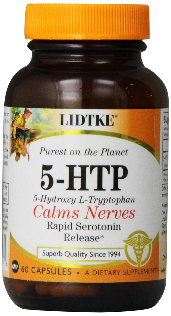 Lidtke Technologies Diet Supplement 5- HTP Capsules, 60 Count