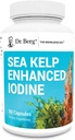 Dr. Berg Sea Kelp Enhanced Iodine - 200 mcg of Premium Iodine - Seaweed Blend Includes Klamath Blue-Green Algae & Sea Kelp - 90 Capsules