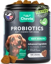 Probiotics for Dogs Gut Health, Digestion, Immunity, Yeast Balance, Itchy Skin, Allergies Support - Dog Probiotic Chews with Digestive Enzymes for Gut Flora- Soft Treats with Pumpkin and Yeast Powder