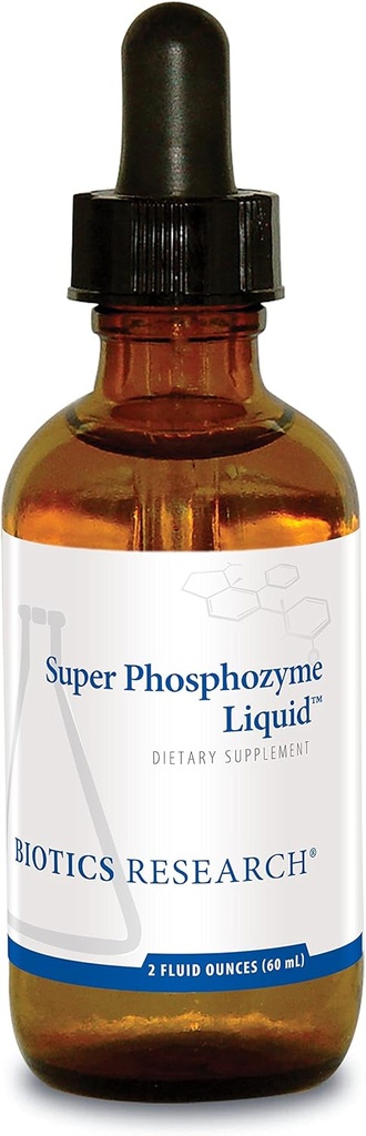 Biotics Research Super Phosphozyme Liquid– Phosphorous in Liquid, Electrolytes, Healthy Bones and Teeth, Protein Production, Energy Support, 40mg/Drop, 2 Fl Oz