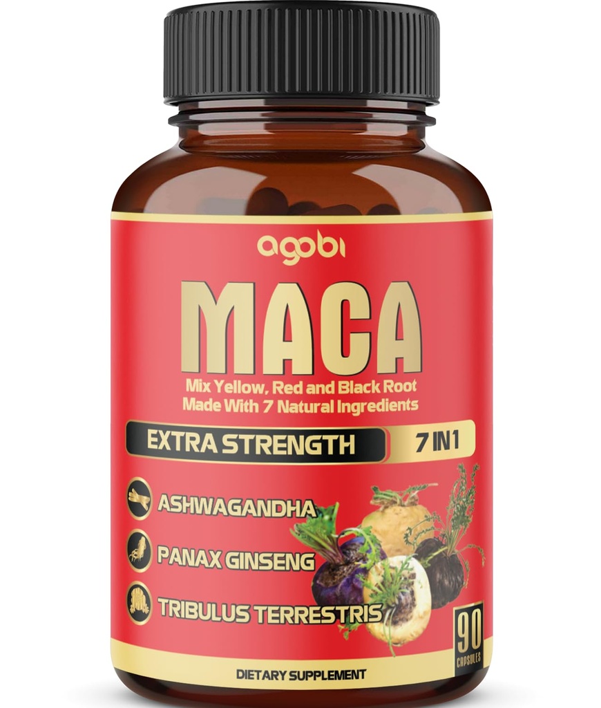 Maca Root Capsules - Supports Natural Health - Energy - Performance & Mood Supplement - Enhanced Blood Flow 3-Month Supply