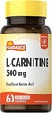 Sundance L-Carnitine Tartrate Supplement 500mg | 60 Capsules | Free Form Amino Acid | Non-GMO and Gluten Free Pills