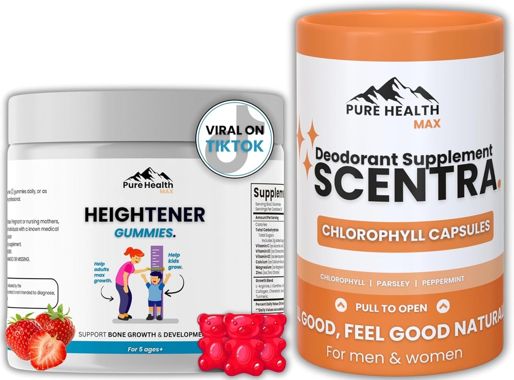 Heightener Gummies + Scentra Deodorizing Capsules