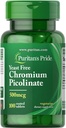 Puritans Pride Chromium Picolinate 500 Mcg Yeast Free, 100 Count