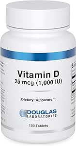 Douglas Laboratories Vitamin D 25 mcg (1,000 IU) - D3 Vitamin - For Immune Support, Bone Health & Tooth Health* - D Vitamin as Cholecalciferol - 100 Tablets