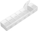 Extra Large Pill Organizer Weekly, KAPENS Daily Pill Case Box Large Capacity Compartments, 7 Day Pill Containers for Medicine Supplements Vitamin Fish Oil, White