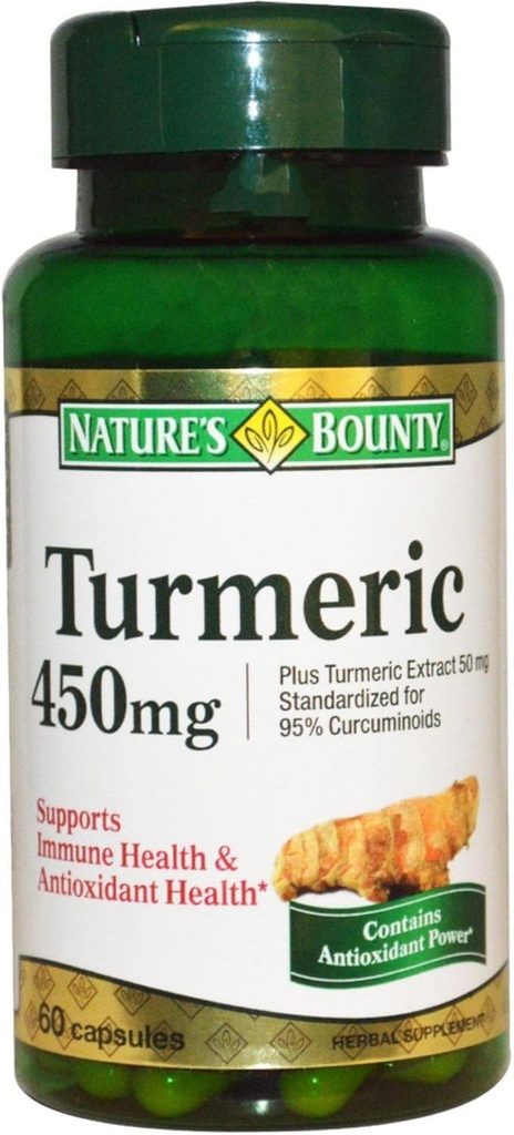 Nature's Bounty Turmeric Capsules 60 Capsules (Pack of 2)