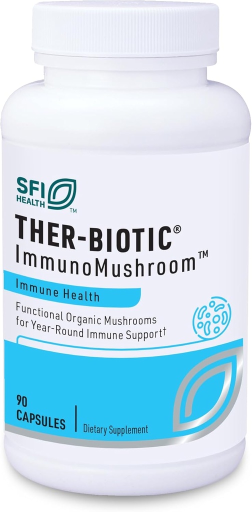 Klaire Labs SFI Health Immunomax - Mushroom Immune Support Formula with Cordyceps, Turkey Tail, Reishi & Green Tea Extract (90 Capsules)