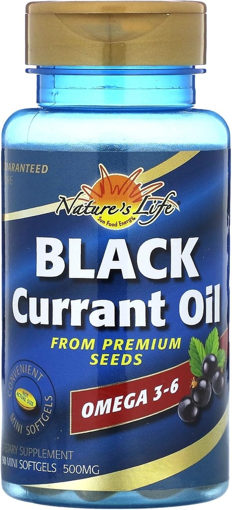 Health from the Sun Dietary Supplement, Black Currant, 500 mg, 90 soft gels