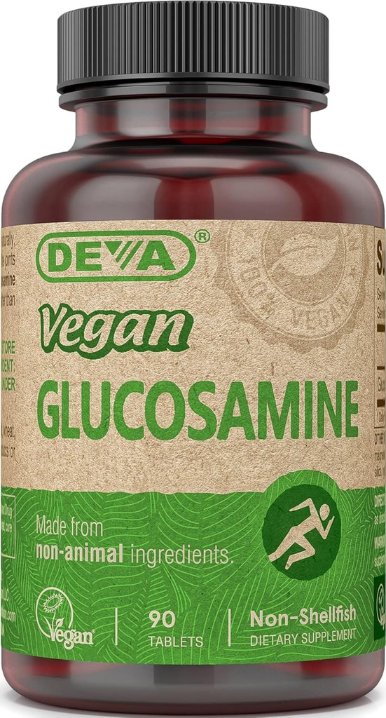 DEVA Vegan Vitamins Glucosamine Tablets, 90-Count Bottle