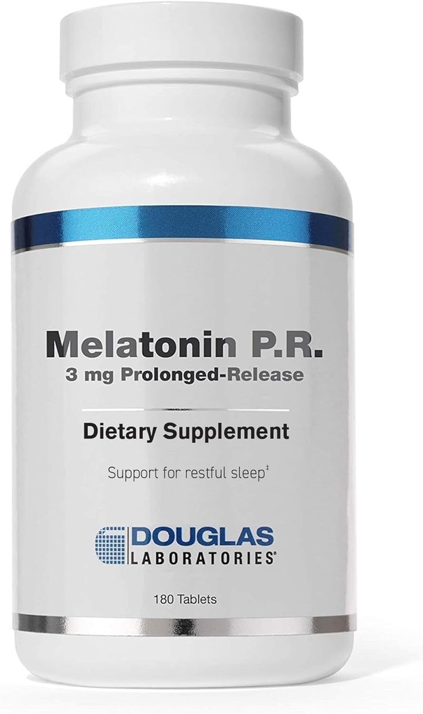 Douglas Laboratories Melatonin Prolonged Release - 3 mg Melatonin - Sleep Support Supplement - for Hormone Balance, Relaxation, Antioxidants & Immune System* - 180 Tablets