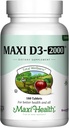 Maxi Health Kosher Vitamin D3 2000IU - Highly Absorbable Vitamin D Supplements for Healthy Immune Response, Calcium Absorption, Teeth & Bone Health - D3 Vitamin 2000 IU -180 Tablets