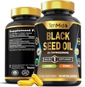 Black Seed Oil Capsules Supplement - 4in1 Formula - Combine with Vitamin C, Vitamin E - Digestive Health, Immune Support - Rich in Nutrient - 150 Softgel Capsules