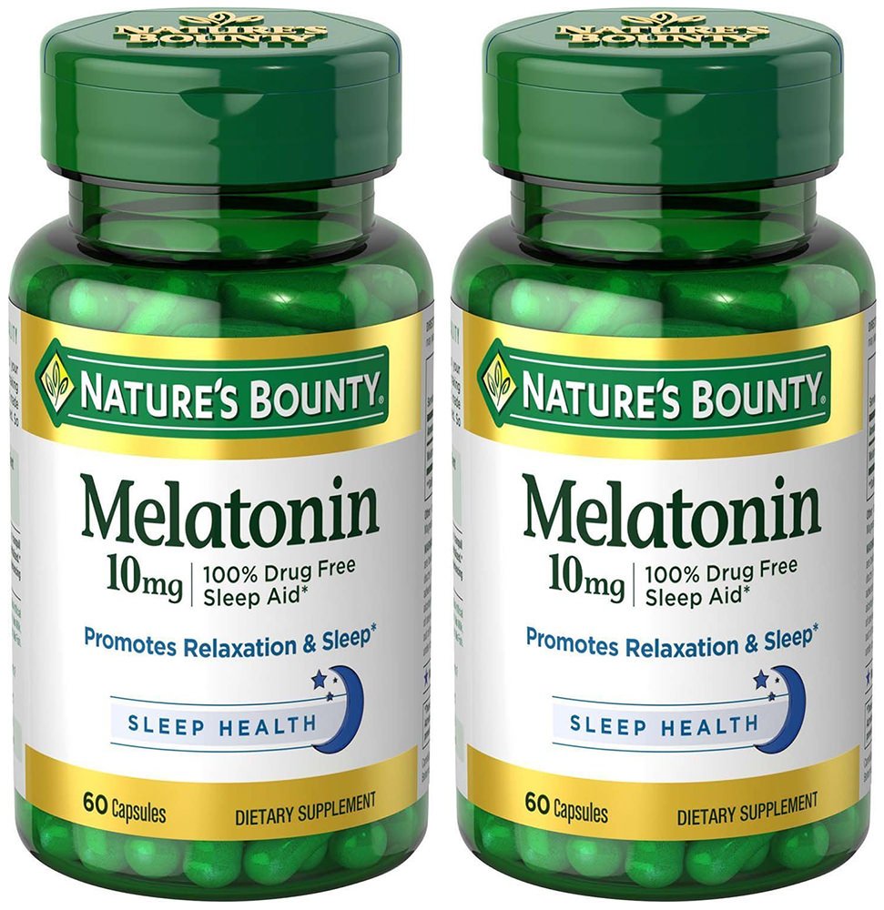Melatonin 10 mg, 2 Bottles (60 Count)