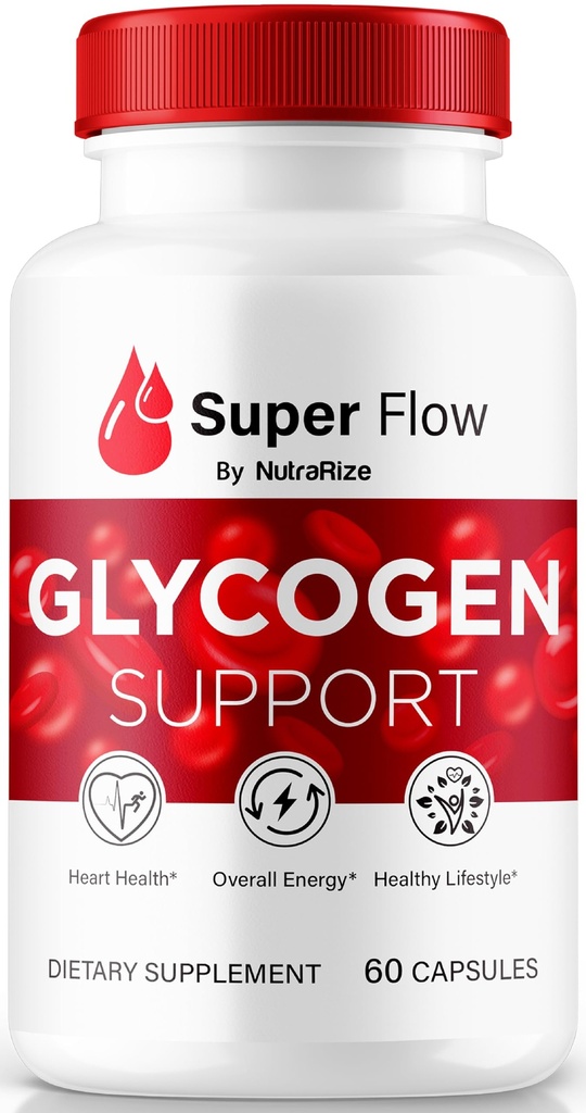 NutraRize Super Flow Glycogen, SuperFlow Glycogen Support Capsules, Super Flow Glyco Optimizer, Official SuperFlow Glyco Optimiser Caps, Super Flow Detox Cleanse, Super Flow Glycol (60 Capsules)