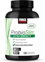 FORCE FACTOR ProbioSlim Extra Strength Probiotics for Women and Men with 30 Billion CFUs of Probiotics for Digestive Health, Bloating Relief, and Gut Health, with Prebiotic Fiber, 120 Capsules