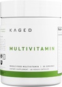 Kaged Multivitamin Capsules | Unflavored | Whole Foods Organic Fruits & Veggies | Plant Based Vegan Multivitamin | Vitamin C, D, E, B12 | Supplements for Men & Women | 30 Servings