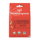 Wedderspoon Organic Manuka Honey Drops, Ginger & Echinacea, 20 Count (Pack of 1) | Genuine New Zealand Honey | Perfect Remedy For Dry Throats