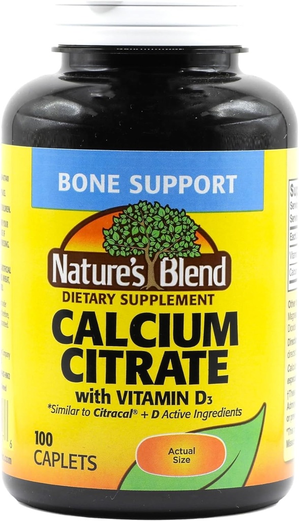 Nature's Blend Calcium Citrate with D3 100 Cplts