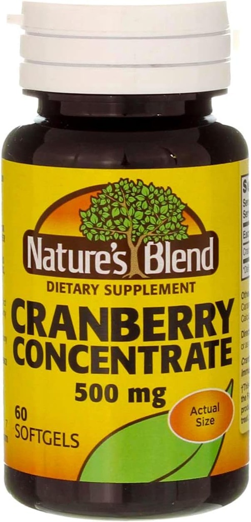 Nature's Blend Cranberry Concentrate 500 Mg 60 Softgels Pack of 6