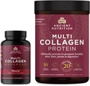 Ancient Nutrition Multi Collagen Advanced Capsules, Muscle, 90 Count + Multi Collagen Protein Powder, Unflavored, 45 Servings
