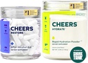 Cheers Classic Combo | Restore + Hydrate | Rehydrate & Feel Better After Drinking | DHM, L-Cysteine, B-Vitamins, Electrolytes | 12 Doses Each | Liver Support | Electrolyte Supplements