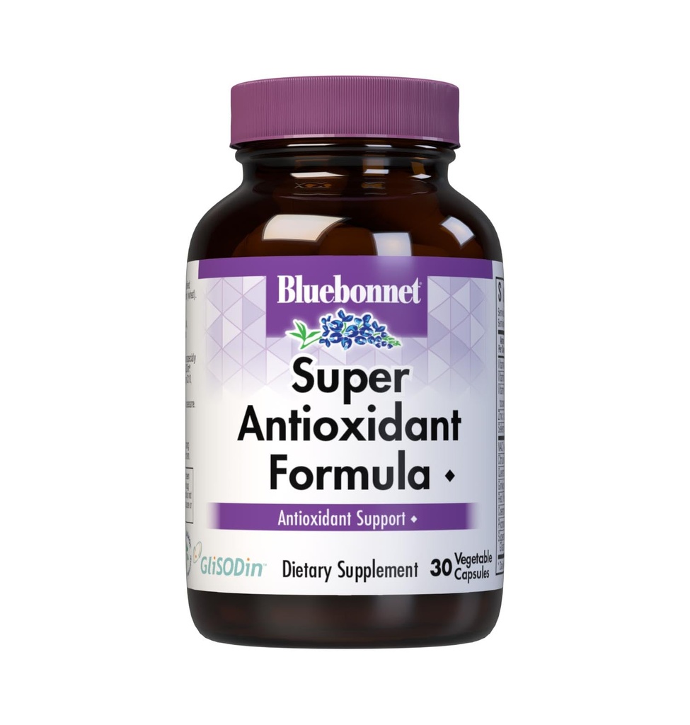 BlueBonnet Super Antioxidant Formula Vegetarian Capsules, 30 Count