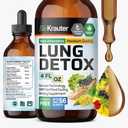 BIO KRAUTER® 5-in-1 Lung Detox with Mullein, Stinging Nettle, Angelica, Ginseng, Black Elderberry Extracts for Immune & Respiratory Support - Lung Support Supplement 4 Fl.Oz., 56-Day Supply
