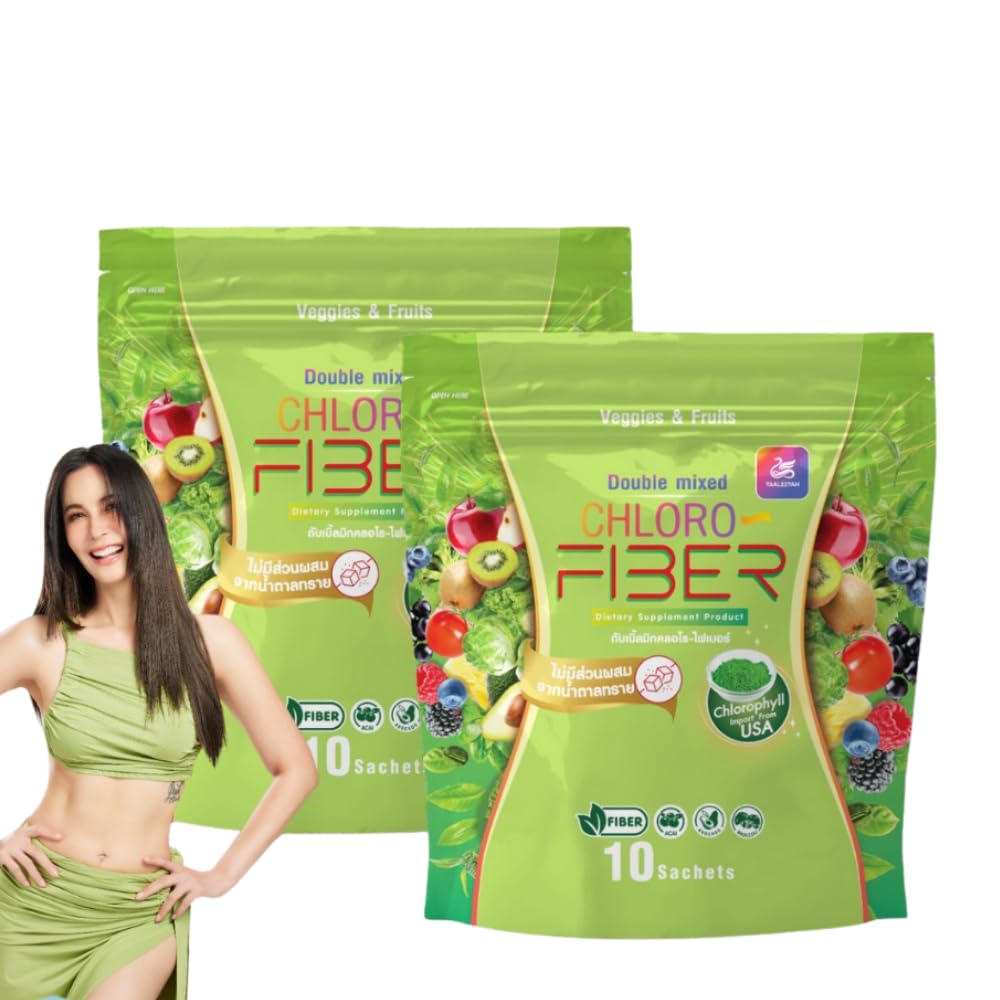 Generic YaaleeyahDouble Mixed Chloro-Fiber Veggies&Fruits 1Pcs 10 sachets,Set 2Pcs.