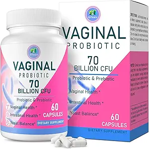 Vaginal Probiotics, PH Balance for Women, 70 Billion CFUs Womens Probiotic for Vaginal Health, Urinary, Odor Control, Flor, Ph Balance & Hormone, with Prebiotic & D-Mannose - Shelf Stable, 60 Caps