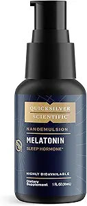 Quicksilver Scientific Liposomal Melatonin - Bedtime, Jet Lag & Immune Support Liquid for Adults - Efficient, Superior Absorption 1mg Melatonin to Minimize Morning Drowsiness (30 ml)