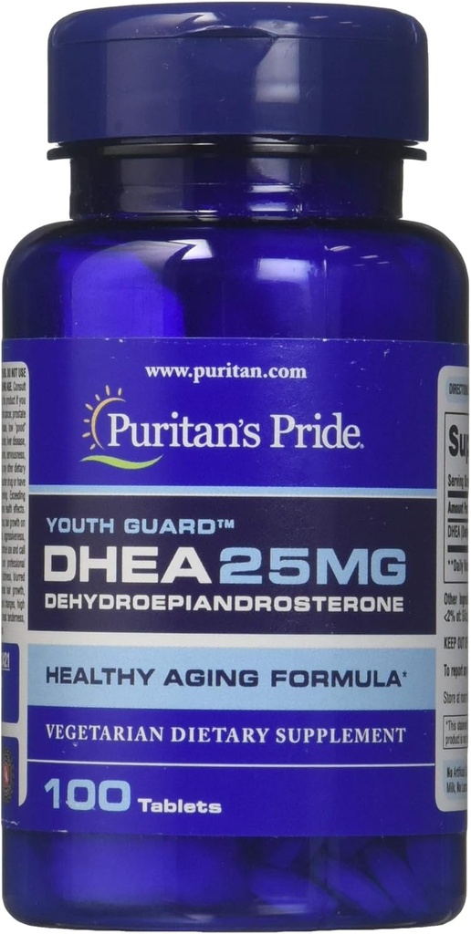 Puritan's Pride DHEA 25 mg Tablets, 100 Count