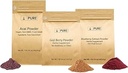 PURE ORIGINAL INGREDIENTS Berry Powder Bundle, (1 lb Each) Acai Powder, Goji Berry Powder, Blueberry Powder, Herbal Supplements