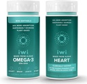 Iwi Omega-3 Minis & Heart Omega-3 Bundle, 30 Servings, Vegan Plant-Based Algae Omega 3, Krill & Fish Oil Alternative, No Fishy Aftertaste