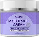 Magnesium Cream for Sleep & Muscle Relief: Topical Night Calming & Deep Relaxation Lotion - Restless Cramps Leg & Joint Care Lotion - Lavender 3.38 Fl. Oz.