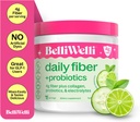 Belli Welli Fiber Supplement for Women & Men – Premium Daily Fiber Powder from Organic Acacia with Added Collagen, Electrolytes & Probiotics – No Bloat, Constipation & Gut Health Support (Cucumber)