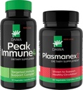 Daiwa Peak Immune 4 - Natural Immune System Booster + Daiwa Plasmanex 1 – Blood Circulation Supplement