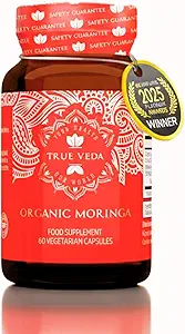 Organic Moringa Capsules Organic - Moringa Oleifera Capsules | Natural Herbal Supplement from Moringa Leaves | Certified USDA Organic | Vegan | Moringa Leaf Capsules Superplant | 60 Moringa Pills