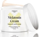 Melatonin Cream for Restful Sleep – Melatonin Sleep Supplement Reset Biological Body Clock – Paraben, Fragrance-Free to Reduce Fine Lines & Wrinkles – Natural Sleep Cream (4 oz)