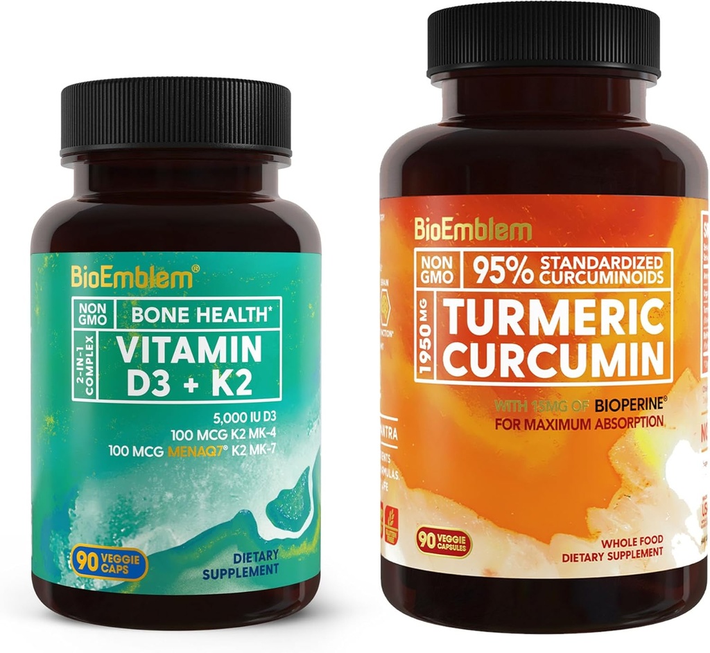 BioEmblem Turmeric Curcumin Vitamin D3 K2