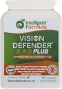 Vision Defender Plus Eye Supplement: AREDS2 Formula Vitamins, Minerals (Lutein, Zinc) Enhanced with Meso-Zeaxanthin for Complete Eyes/Eyesight Health Care & Support. 60 Easy-to-Swallow Vegan Capsules