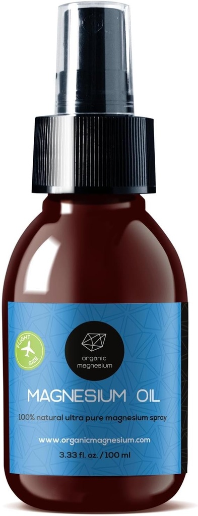 Magnesium Spray Oil - 100% Pure Topical Magnesium Chloride for Leg Cramps from Ancient Zechstein Seabed | Perfect for Sports, Relaxing & Sleep | for Adults & Kids (3,33 oz)