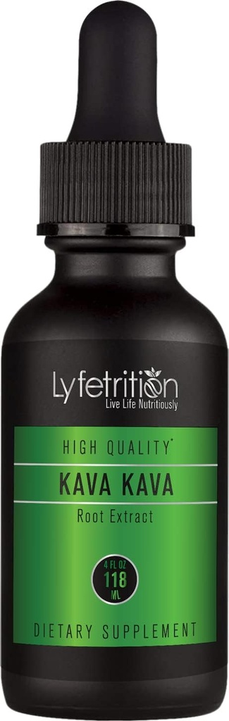 Lyfetrition Kava Kava Root Extract with Active Kavalactones 540mg, 220 Servings, Cruelty-Free, Easy-to-Consume Liquid Drops, Quick Absorption, GMP-Certified, Third-Party Tested, Non-GMO, Made in USA
